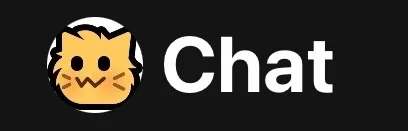 a heavily cropped teams screenshot, with a floofy neocat and the text "Chat"