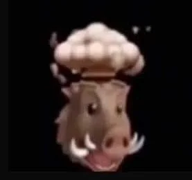 extremely lowres boar with exploding head emoji